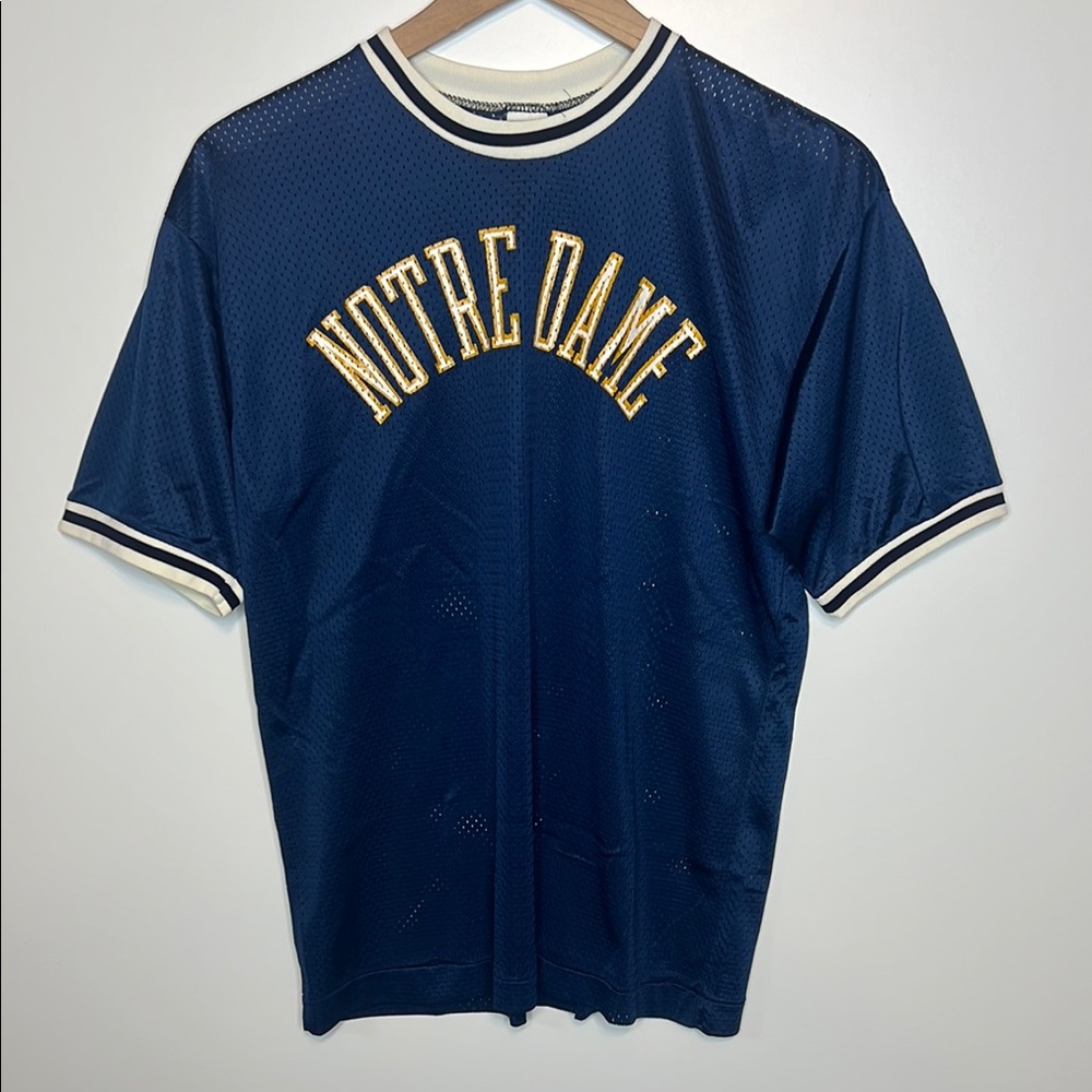 Vintage 1980 Notre Dash mesh shirt Size Large
